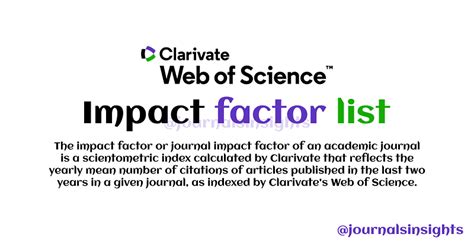 list journals impact factor 2011 Kindle Editon