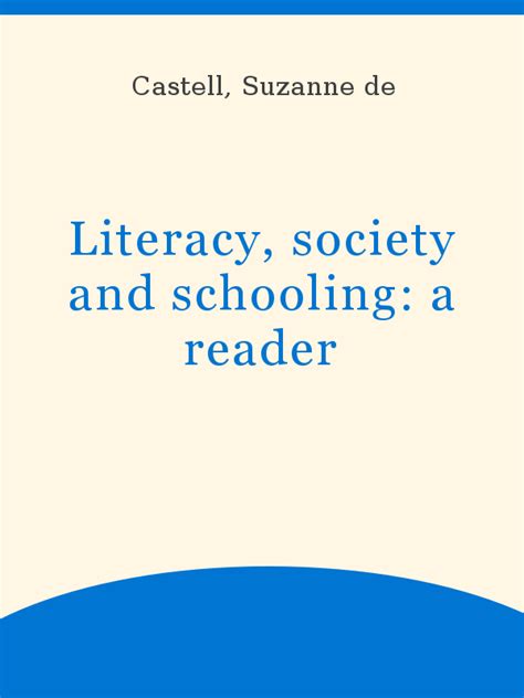 literacy society and schooling literacy society and schooling PDF