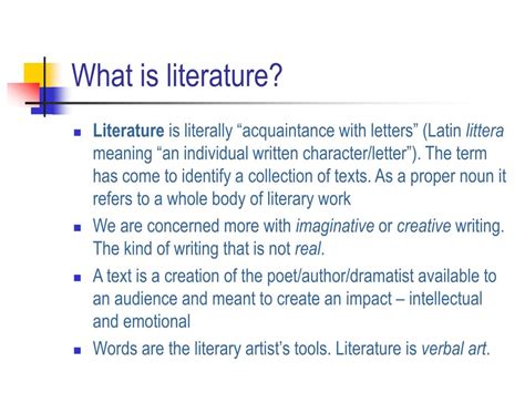 literary writing definition Epub