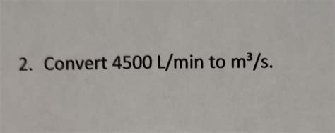 liters/min to m3/s