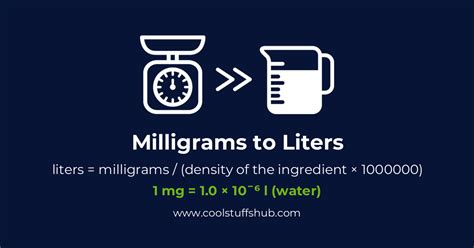 liters to milligrams