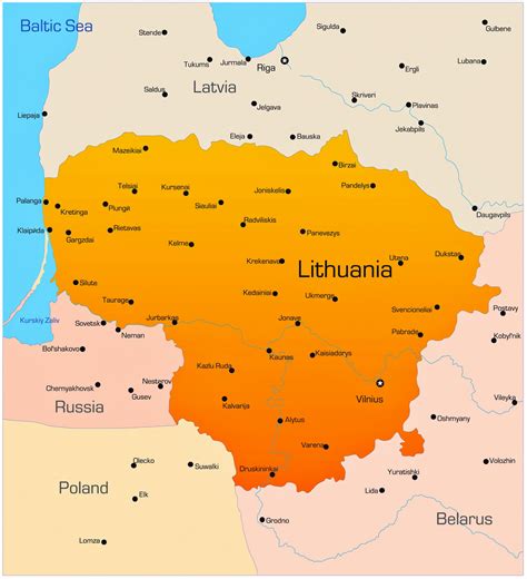 lithuania towns starting with w