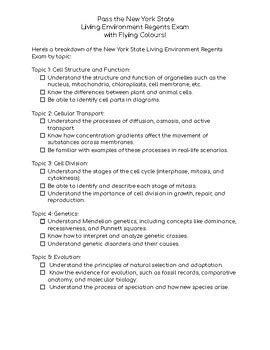 living environment study guide PDF