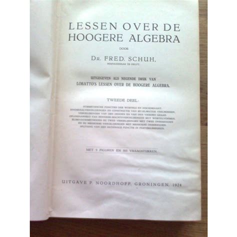 lobattos lessen over hoogere algebra Doc