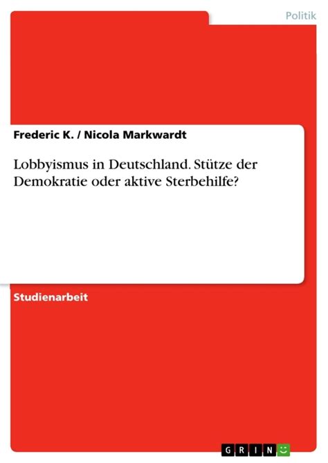 lobbyismus deutschland st tze demokratie sterbehilfe Doc