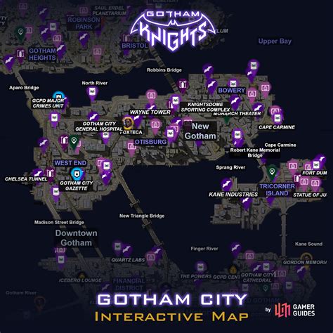 locations on gotham city map