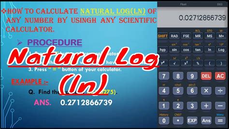 log natural calculator