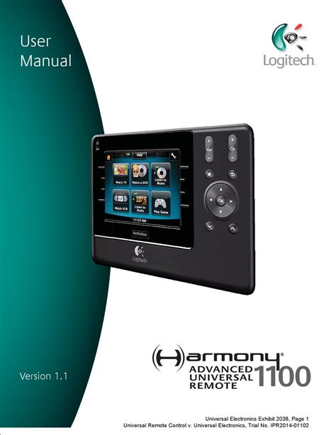 logitech harmony 1100 user manual Epub