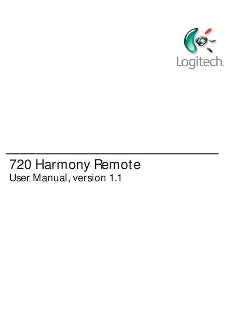 logitech harmony 720 user manual Kindle Editon