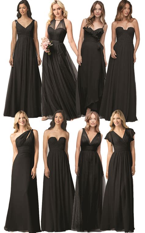 long black bridesmaid dresses