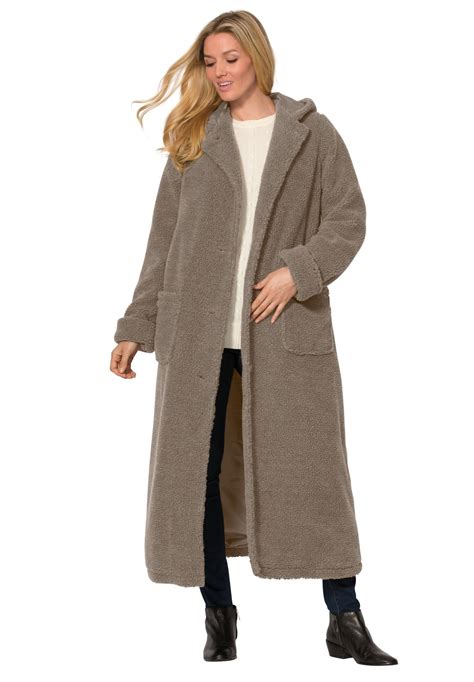 long fleece coat