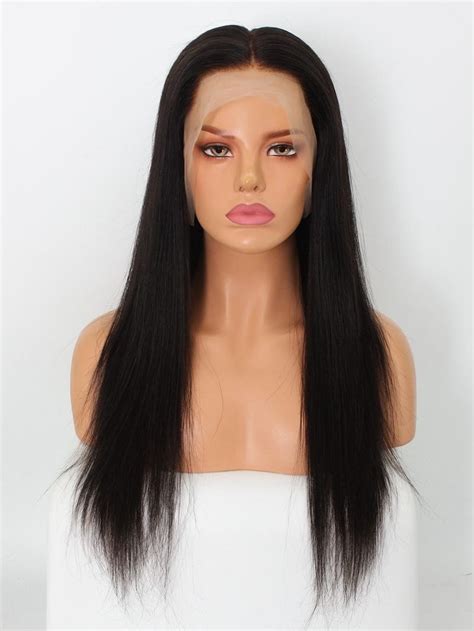 long straight lace front wig