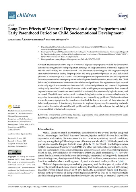 long term effects of postnatal depression on the child