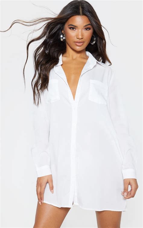 long white shirt dress