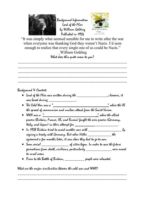 lord of the flies unit packet answers Epub