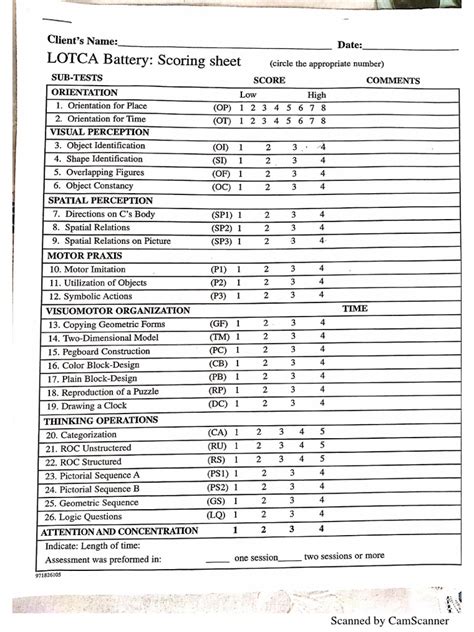 lotca test pdf Ebook Reader