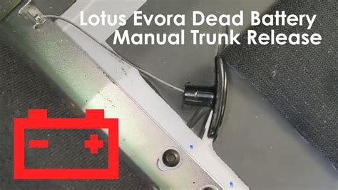 lotus evora manual trunk release PDF