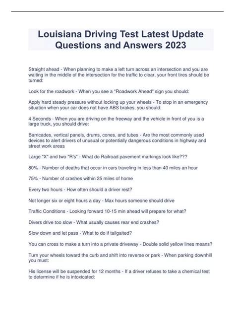 louisiana driving test Epub