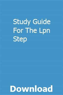 lpn step test study guide Kindle Editon