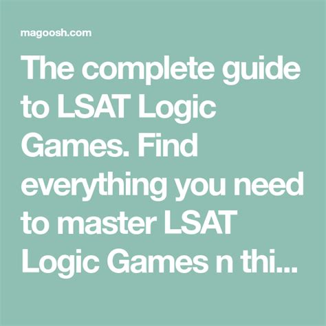 lsat logic games everything you need to know PDF