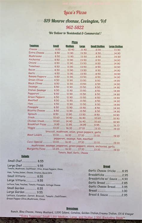 luca's pizza covington va
