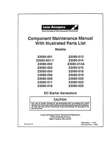 lucas aerospace starter generator manual Epub
