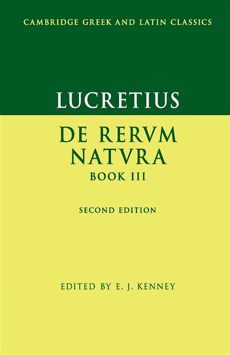 lucretius de rerum natura book 3 cambridge greek and latin classics PDF