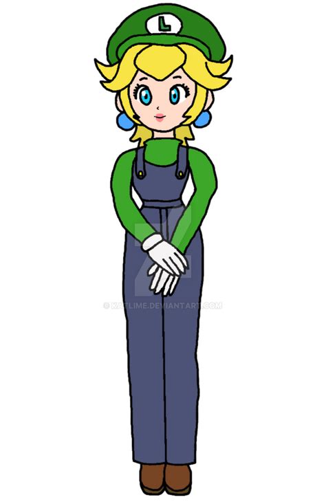 luigi dressed as peach