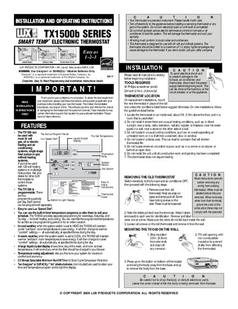 lux tx1500b series user guide Doc