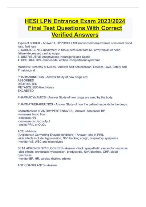 lvn entrance exam practice test