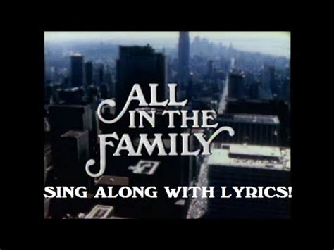 lyrics all in the family theme song