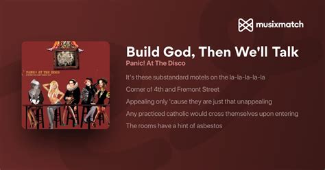 lyrics build god then we'll talk