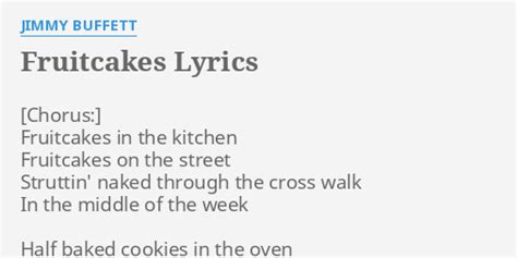 lyrics fruitcakes