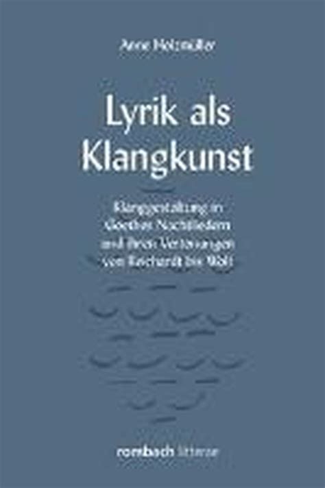 lyrik als klangkunst anne holzm ller Kindle Editon