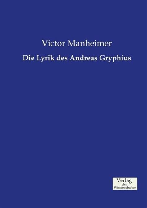 lyrik andreas gryphius victor manheimer Epub