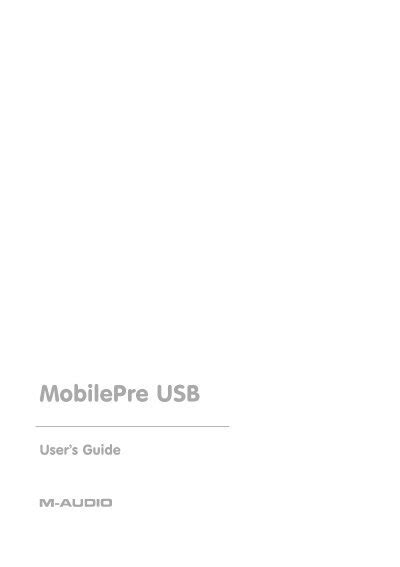 m audio mobilepre user guide Kindle Editon