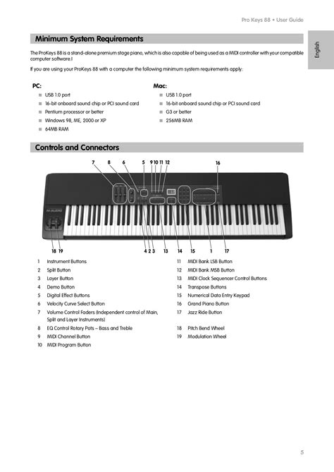 m audio prokeys 88 music keyboards owners manual PDF