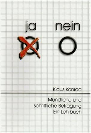 m ndliche schriftliche befragung ein lehrbuch PDF