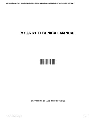 m1097r1 technical manual Epub