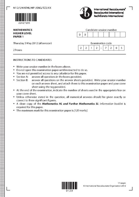 m12 math paper1 tz2 Epub