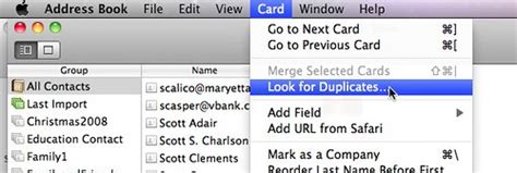 mac address book duplicates Reader