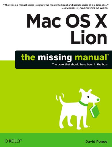 mac os x lion the missing manual pdf free download Kindle Editon