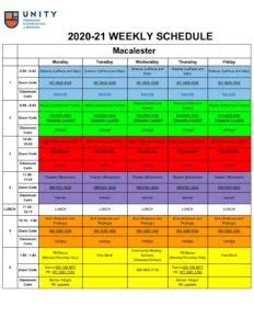 macalester class schedule