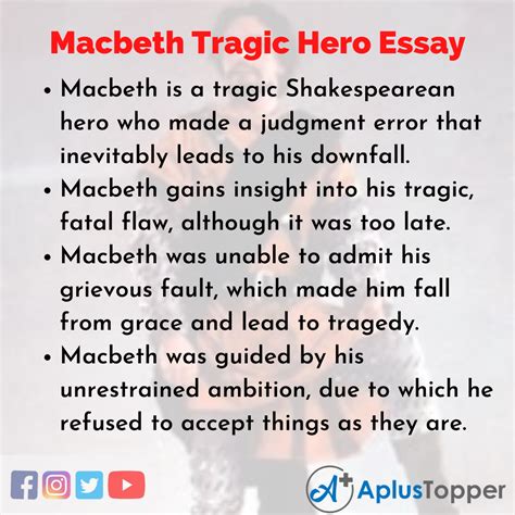 macbeth tragic hero essay with quotes Epub