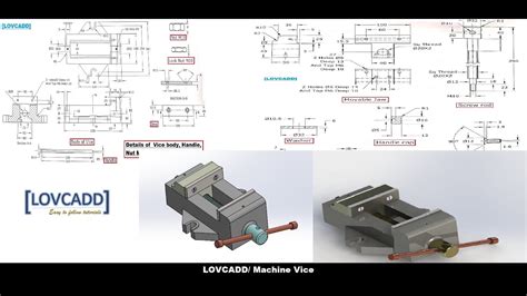 machine drawing and assembly drawing machine vice PDF