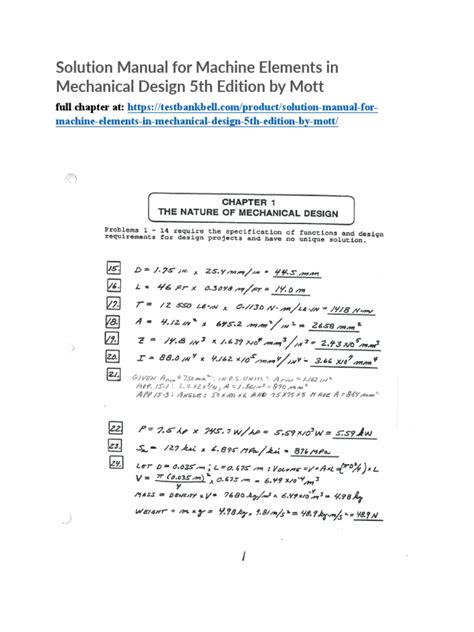 machine elements in mechanical design 5th edition solution manual Kindle Editon