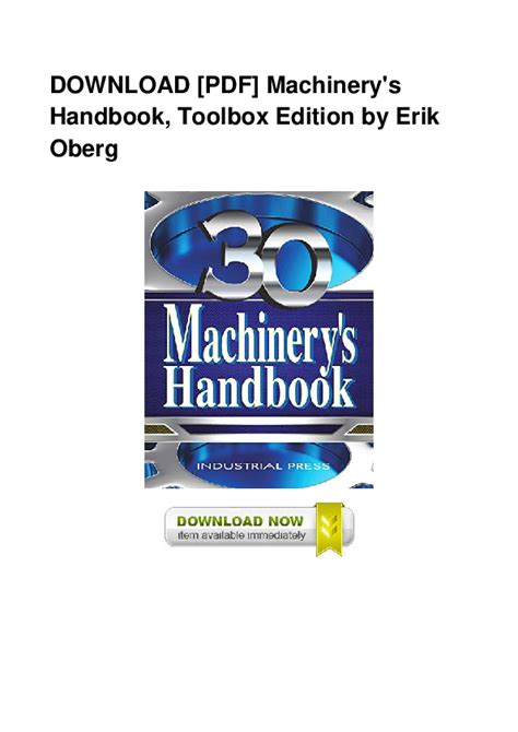 machinery handbook pdf Kindle Editon