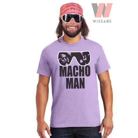 macho man shirt purple