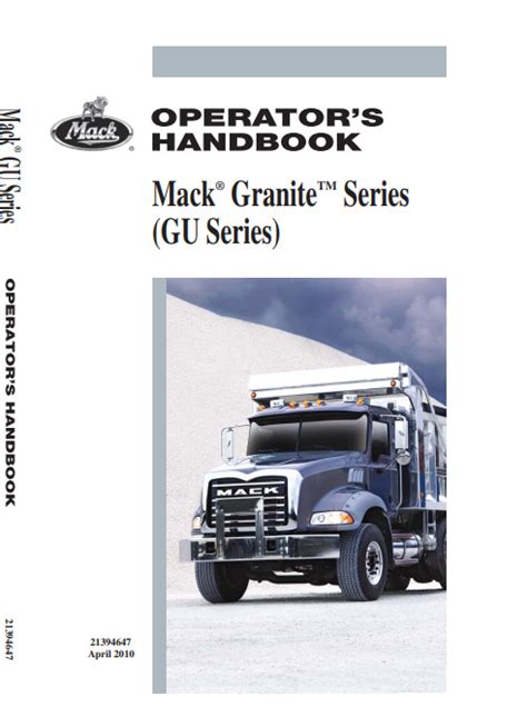 mack granite owners manual PDF