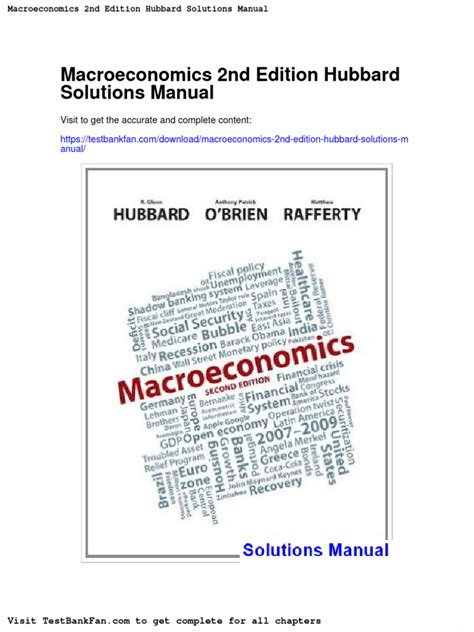 macroeconomics hubbard 2nd edition Kindle Editon